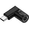 chenyang USB C 65W Connettore, presa DC 5,5x1,7mm ingresso su USB tipo C connettore di alimentazione ad angolo retto a 90 gradi adattatore di carica per laptop telefono