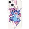 LA CASA DE LAS CARCASAS Custodia compatibile con iPhone 15 ufficiale Disney Stitch Graffiti per proteggere il tuo cellulare. Custodia in silicone trasparente flessibile con licenza ufficiale di Lilo & Stitch