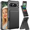 Fofvccv Custodia Portafoglio per Google Pixel 10/10 Pro con Porta Carte,Pelle PU Wallet Case Flip Libro con Supporto Chiusura Magnetica Blocco RFID per Uomo Donna per Pixel 10 Pro - ZM Black