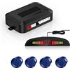 Cocar Sensore di Parcheggio Kit Desplay LED Acustico Auto Reverse Backup di Sistema + 4 Sensori(Blu)