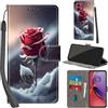 Haninsuze Cover per Motorola Moto G84 5G, Rose | Pelle PU Portafoglio, Porta Carte, Magnetica, Libro, Antiurto Custodia