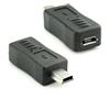 CABLEPELADO Adattatore Micro USB Femmina a Mini USB Maschio | Convertitore Adattatore USB Micro USB a Mini USB | Femmina a Maschio | Nero