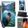 Haninsuze Cover per Xiaomi Redmi Note 8 2021, barca | Pelle PU Portafoglio, Porta Carte, Magnetica, Libro, Antiurto Custodia