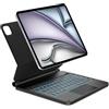 Occtingkind Tastiera Magic per iPad Air 11 (M4/M3/M2) & Air 10,9 (2020/2022) & iPad Pro 11 (2018-2022), Italiano QWERTY, Retroilluminazione 3 Colori con Touchpad, Bluetooth 5.0, Design Ultrasottile
