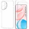 N NEWTOP Custodia Compatibile con HONOR 400 5G, Morbido TPU CLEAR Silicone Anti Urto Graffio Trasparente Slim Sottile Flessibile Case Posteriore Proteggi Vetro Display (Cover +2 Pellicola)