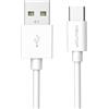N NEWTOP Cavo CU07 Caricabatterie 2.1A USB Type-C Maschio 1 metro Universale Carica Dati Cavetto Trasmissione Compatibile con Cellulari Smartphone Samsung, Huawei, Xiaomi, Realme, Oppo (1pz Bianco)