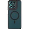 GIOPUEY Cover Magnetica per Motorola Moto G57 Power， Compatibile con MagSafe， PC+TPU Finitura Antiurto Protettiva Cellulare Custodia - Black