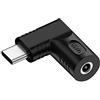 Chenyang - Adattatore di carica da USB C 65W, spina con ingresso jack DC 3,5 x 1,35 mm, USB tipo C ad angolo di 90 gradi, adattatore di alimentazione per laptop