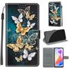 KENHONER Cover Compatibile con Honor X6a, Premium Pelle PU Portafoglio Flip Libro Custodia per Honor X6a [Protezione Completa] - Farfalla