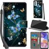 PHINIENLAND Cover per Samsung Galaxy A23 4G/5G / M13 4G / M23 5G Case PU Pelle Custodia [Kickstand] [Chiusura magnetica] [Slot per Schede], Portafoglio Flip Custodia per Samsung A23,Farfalla