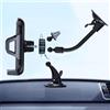 sunontek Porta Cellulare da Auto Parabrezza, Braccio Lungo Regolabile/Super Ventosa/Rotazione a 360° Porta Telefono Auto,dashboard,cruscotto, Compatibile con Sumsung, iPhone ...