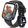 Oliimptek 4G Smartwatch Bambini con GPS e Videochiamate, Orologio Smartwatch Bambini con Chiamate, Chat Vocale, SOS, modalità Scuola, IP68 Impermeabile, Contapassi, Sveglia, Fotocamera, Sonno, Nero