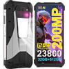 BLKE S 8849 Tank 3 Pro 5G Smartphone Esterno AI | IP68 | Proiettore Integrato | Schermo 6,79 FHD+ | 20000 mAh | 32 GB + 512 GB di Stoccaggio | Lampada da Campeggio | OTG | NFC | 50 MP + 200 MP | Telefono