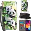 PHINIENLAND Cover per Samsung Galaxy A50 / A50s custodia portafoglio Pandas | 3 scomparti carte, 1 tasca banconote, Chiusura magnetica, Supporto, Pelle PU flip cover per Samsung A50