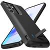 Giabuao Custodia Batteria per Samsung Galaxy S21 Ultra 7000mAh, Cover di Ricarica Ricaricabile Sottile, Caricabatterie di Riserva Portatile per Samsung Galaxy S21 Ultra (6,8 pollici), Nero