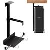 Jinfanshurich Supporto per PC regolabile da tavolo o da parete, Staffa CPU Regolabile fino a 54,5 cm, Portata 35 kg, Struttura in Acciaio Robusto, Salvaspazio per Ufficio & Gaming