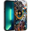 YUXING Cover per OPPO A5 Pro 5G 4G - Abstact Art Geometry Pattern Antigraffio Vetro Back Cover, Custodia Antiurto Antiscivolo Sottile (Abstact Art,01)