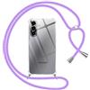 Pnakqil Cover per Samsung Galaxy A57 con Cordino, Trasparente Custodia con Laccio Tracolla Cellulare Girocollo Collana Protettiva per Samsung Galaxy A57 6,7 Pollic, Viola 01