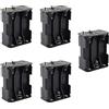 HALJIA 5PCS 6 x 1.5V AA Portabatterie Custodia 9V 6 slot Scatola di Immagazzinaggio della Batteria in Plastica Doppi lati