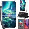 Haninsuze Cover per Motorola Moto G84 5G Custodia Cover Pelle Libro Portafoglio con Porta Carte Magnetica Protezione Antiurto Cuoio Flip Case Custodia Cover per Motorola G84 5G, artico