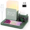 COLSUR Caricabatterie Wireless, COLSUR Stazione di Ricarica Wireless 3 in 1 con Adattatore QC3.0 per iWatch Series SE 9 8 7 Ultra, AirPods Pro 2, Supporto di Ricarica a Digiuno per iPhone 16Pro Max/15/14/13