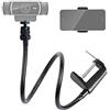Tencro, supporto per webcam da 70 cm regolabile a collo di cigno per fotocamera da scrivania, per tutti i cellulari, GoPro e Logitech Webcam C925e, C922, C930e, C930, C920,C615, ecc. (1/4 filettato)