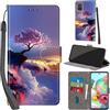 PHINIENLAND Cover per Samsung Galaxy A71 Case PU Pelle Custodia [Kickstand] [Chiusura magnetica] [Slot per Schede], Portafoglio Flip Custodia per Samsung A71,Montagna