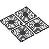 PATIKIL 60mm Ventola Filtro, 4pz ABS Plastica Ventilatore Griglia Protezione Protezione per Ventola Protezione Copertina Fai-da-Te, Nera
