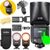 Godox V1Mid N V1 Mid N Flash per Nikon Fotocamere Flash Speedlite,55Ws