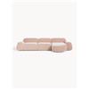 Westwing Collection Divano angolare componibile 4 posti in teddy Wolke