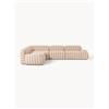 Westwing Collection Divano angolare componibile 4 posti a righe Wolke - Arancione