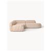 Westwing Collection Divano angolare componibile 4 posti a righe con chaise longue Wolke