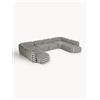 Westwing Collection Divano componibile XL a righe Wolke - Nero