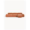Westwing Collection Divano angolare componibile 4 posti in teddy Wolke - Arancione