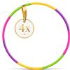 com-four® 4x cerchio allenamento 58 cm - sistema incastro 8 parti - anello fitness per workout allenamento casa sport - smontabile salvaspazio