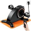 TECKZOON Pedaliera elettrica per anziani e lavoratori, mini cyclette con 24 velocità, modalità automatica & manuale, 12 livelli di resistenza, display LCD, telecomando e cinturini per piedi