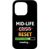 Midlife Reset Humor Custodia per iPhone 15 Pro Midlife Reset Barra di caricamento Divertente 40° compleanno