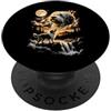 Funny Old English Sheepdog Lover Gifts & Vecchio Cane Da Pastore Inglese Ululando Alla Luna PopSockets PopGrip Adesivo