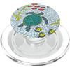 Whyitsme Design Mosaico di pesci subacquei di tartaruga marina Artsy PopSockets PopGrip per MagSafe