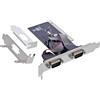 InLine® Scheda di interfaccia PCI seriale 2 X 9 poli, RS232, CH351Q, alta velocità di trasmissione, compatibile con Windows e Linux, facile installazione 6636A