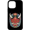 TOKYO WAVES Oni Mask Designs Custodia per iPhone 13 Pro Max Hannya Oni Mask Devil Yokai - Maschera giapponese con tatuaggio demone