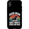 Bookworm Dog Lover Quiet Nights Reading Custodia per iPhone X/XS Prenota Mamma Quiet Nights Libri E Cani