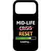 Midlife Reset Humor Custodia per iPhone 17 Pro Max Midlife Reset Barra di caricamento Divertente 40° compleanno