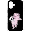 soccer animal ball fan football sport ho Custodia per iPhone 16 Maiale con calcio