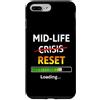 Midlife Reset Humor Custodia per iPhone 7 Plus/8 Plus Midlife Reset Barra di caricamento Divertente 40° compleanno