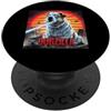 Saint Bernard Puppy Lover PS Divertente retrò giapponese Dogzilla San Bernardo amante dei cani PopSockets PopGrip Adesivo