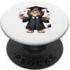 Academic Feline Designs Carino Leone Laureato Tenendo Celebrazione Diploma PopSockets PopGrip Adesivo