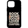 Dog Lover Reading Sunset Retro Custodia per iPhone 16 Pro Max Libro Mamma Amante Del Cane Vivere In Capitoli Accogli