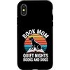 Bookworm Dog Lover Quiet Nights Reading Custodia per iPhone X/XS Prenota Mamma Quiet Nights Libri E Cani