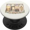 He Is Risen Bible Verse Scena di pennellata di Pasqua floreale PopSockets PopGrip Adesivo